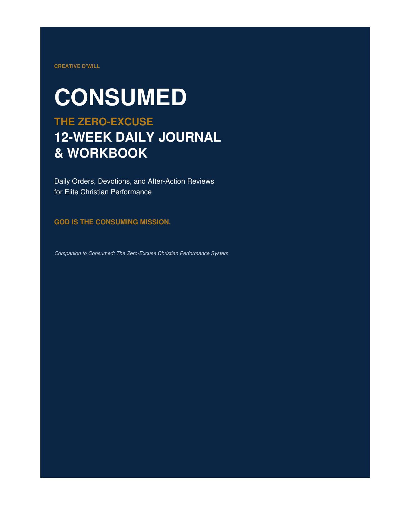 Consumed 12-Week Daily Journal and Workbook cover
