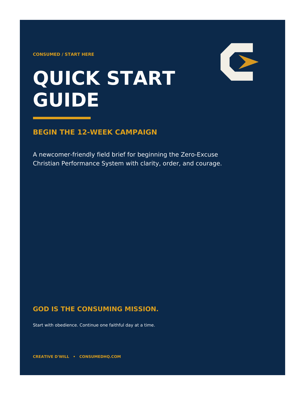CONSUMED Quick Start Guide cover